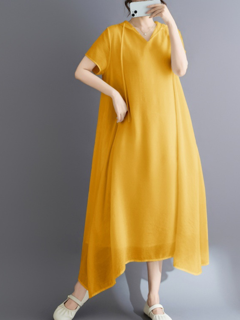 Sunlit Confidence Midi Dress — Flowy, Flattering Rayon-Blend for Everyday Elegance