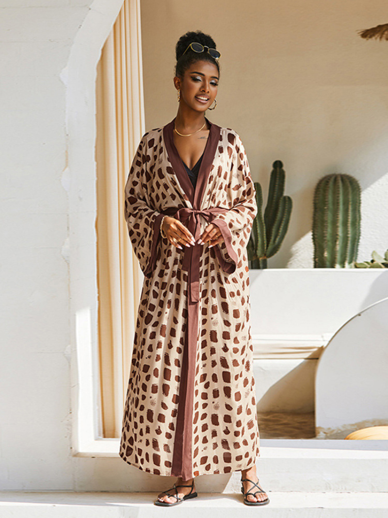 Women's Brown Kimono Jacket