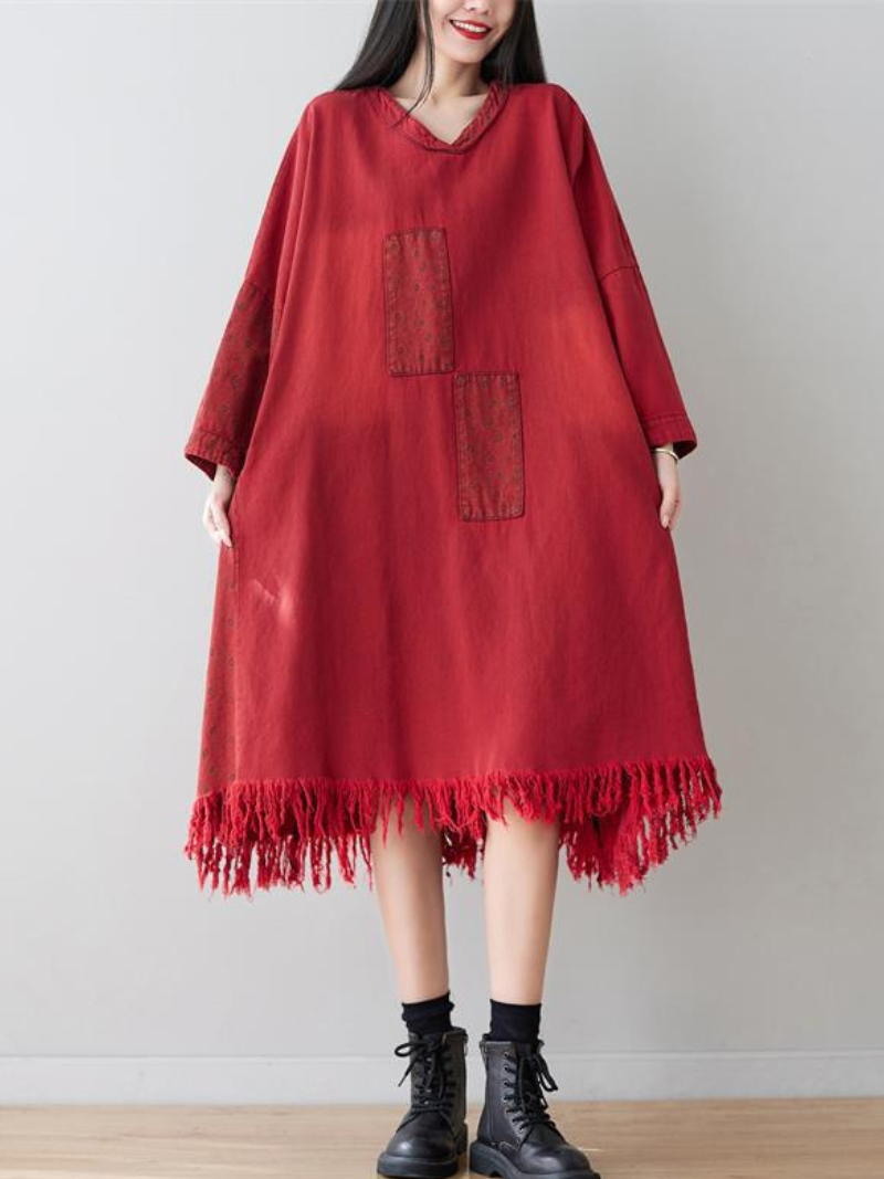 Women's  Long-Sleeved A-line Dress