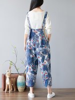 Women's Floral Straps Dungaree  