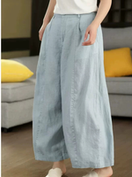 Breezy Confidence Wide-Leg Pants — Cotton Linen Ease for Every Day
