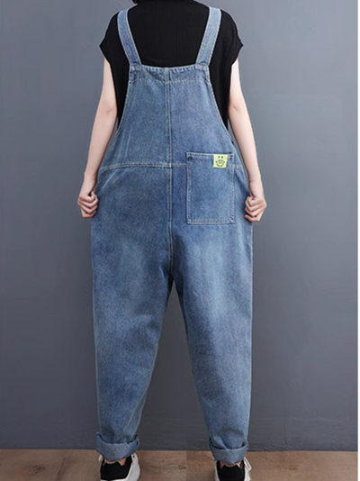 Women's Spring and Summer Patch Embroidered  Overalls Dungarees