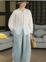 Breezy Confidence Wide-Leg Pants — Cotton Linen Ease for Every Day