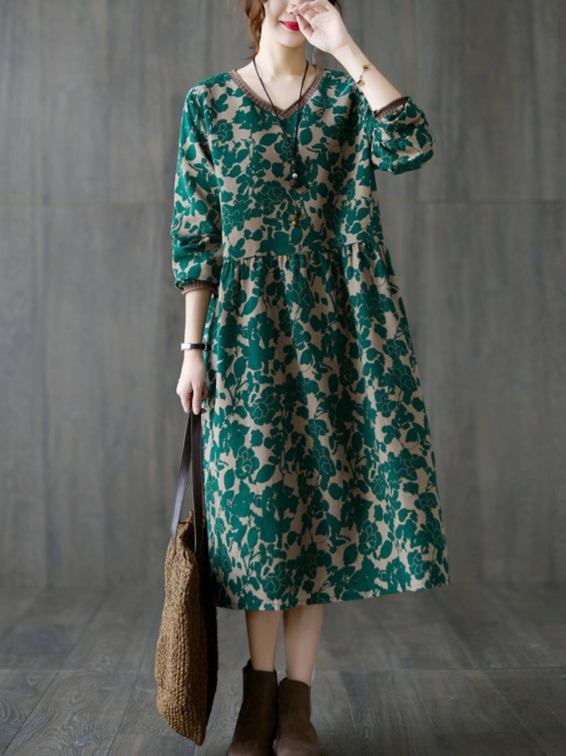 green smock dress