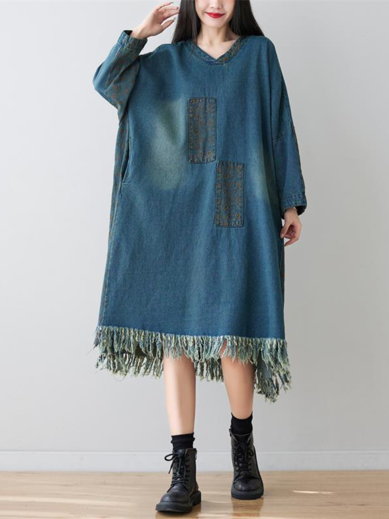 Women's Blue  A-line Dress