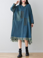 Women's Blue  A-line Dress