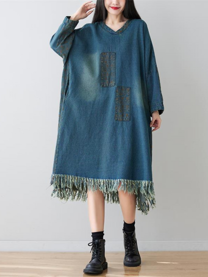 Women's Blue  A-line Dress