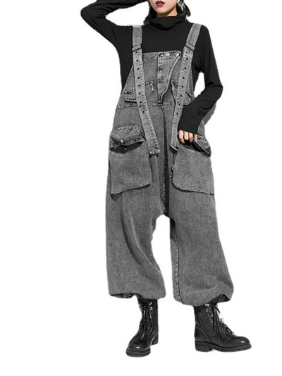 Women's Holiday-Inspired High-Waisted Dungaree