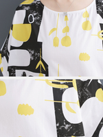 Abstract Print Rayon Midi Dress with Pockets, Chic Summer Style