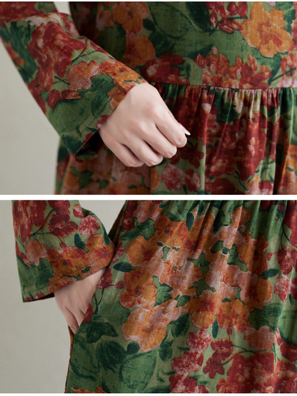 women's Side Pocket Smock Dress