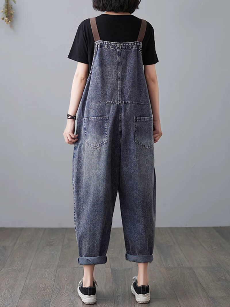 Women's Loose Waist Dungarees
