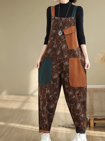 Women's Printed Dungaree