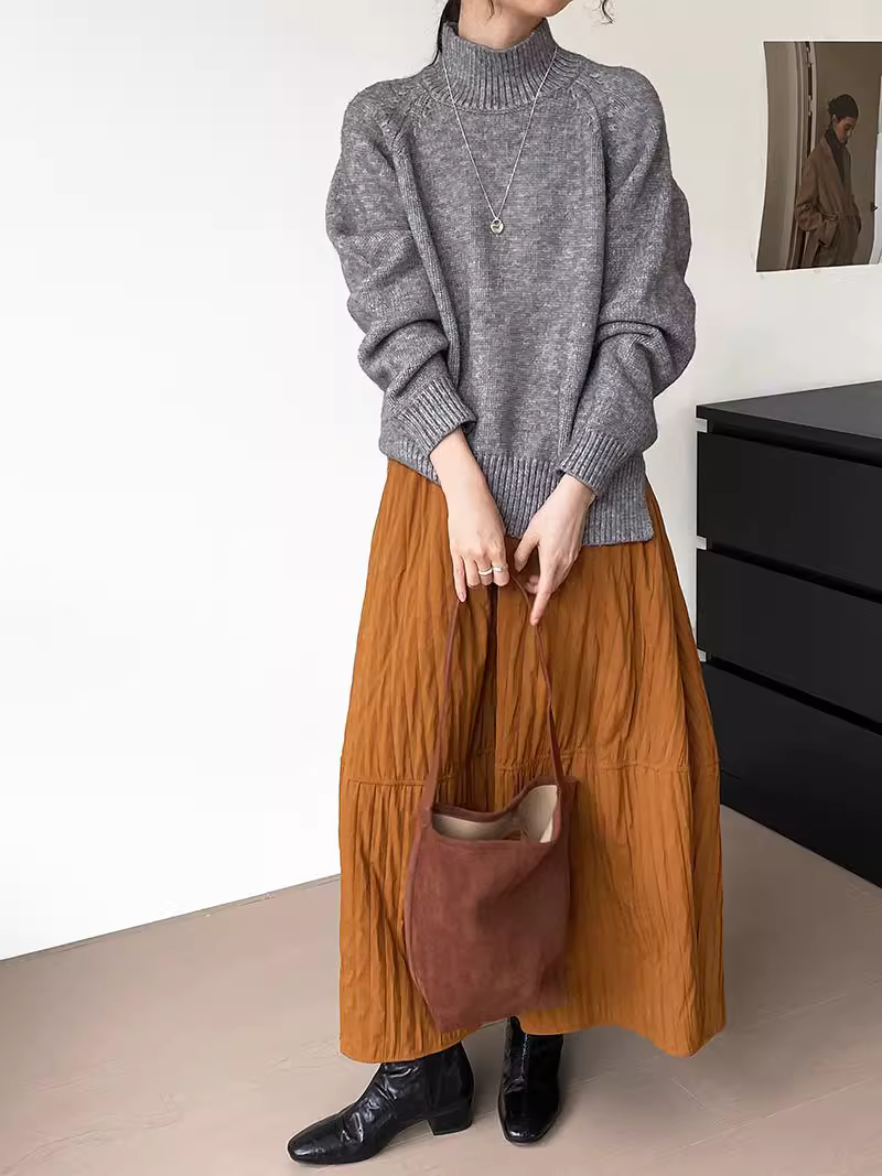 Choix élégant des femmes pour toutes les saisons jupe à rayures