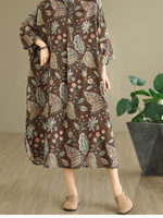 Weekend-to-Anywhere Confidence — Boho Midi Shirt Dress in Cotton Linen Blend