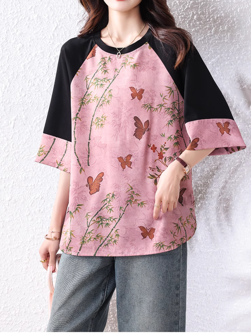 Women's  Casual Summer Western Style Floral Top