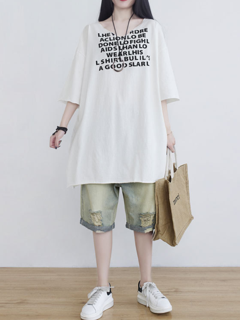 Women's White Loose Top 