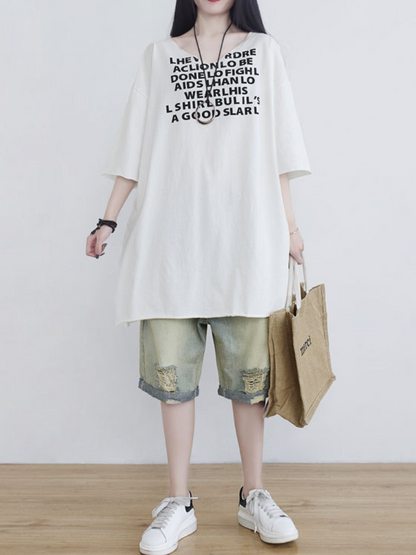 Women's White Loose Top 