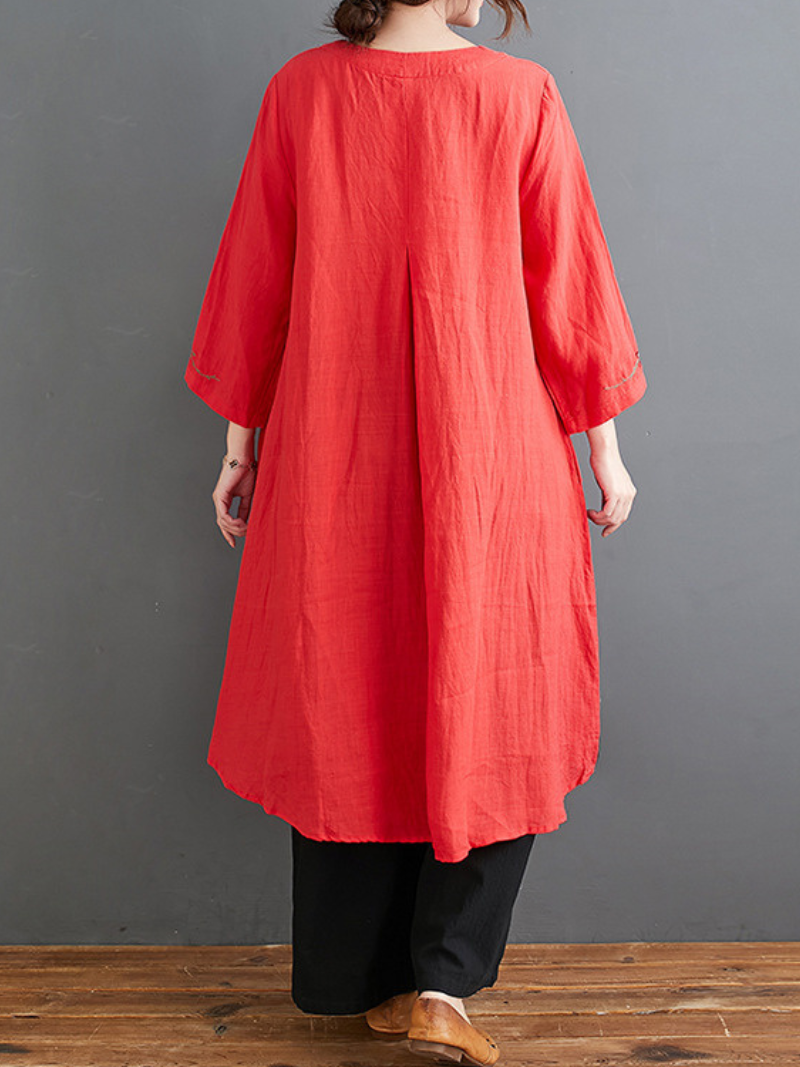 Women's Summer Lightweight Simple Midi Skirt A-line Dress