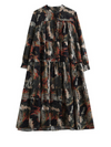 Women's Easy-to-Wear Printed Mid-Length A-Line Dress