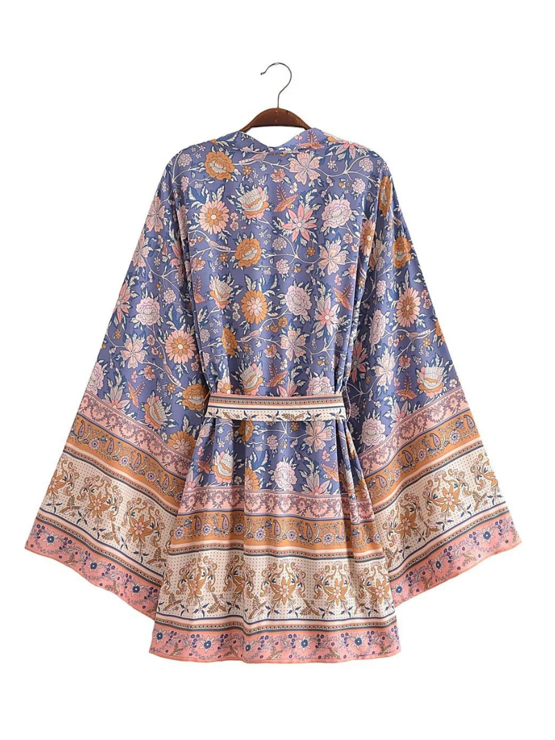 Women's Blue Kimono Jacket