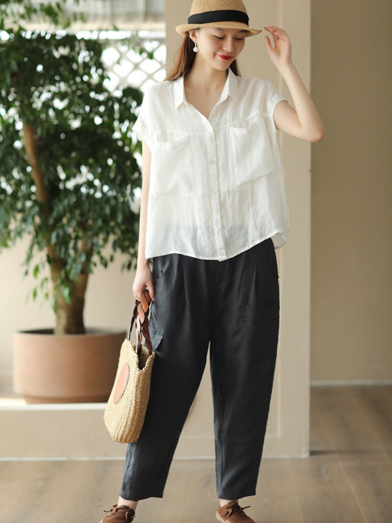 Women's White Loose Top 