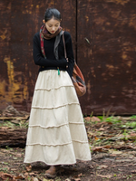 Women's Hemp Long Skirt 
