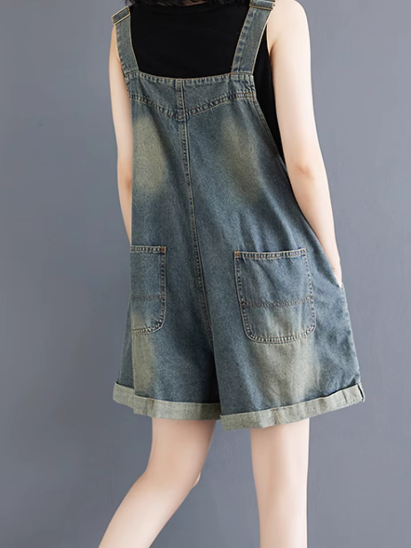 Shorts de Bib de Denim Bib à la mode et aux femmes Dungaree dans l'ensemble
