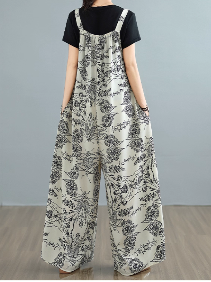 Women's White Retro Dungaree