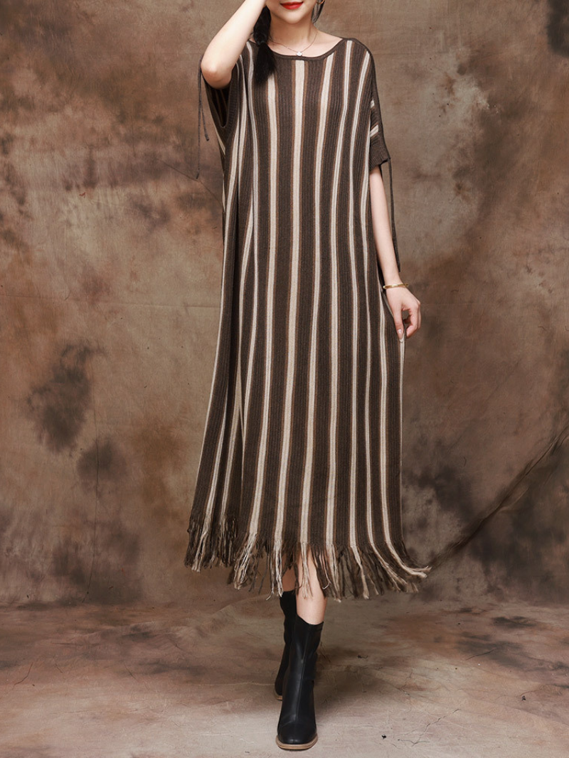 Women's  Striped Midi Dress
