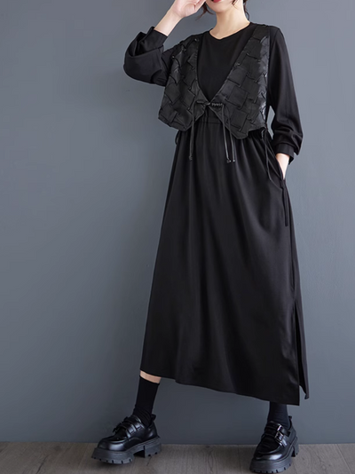 Women's Jacket Style A-Line Dress