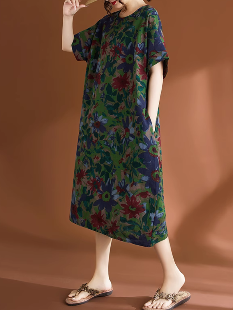 Women's summer floral midi dress