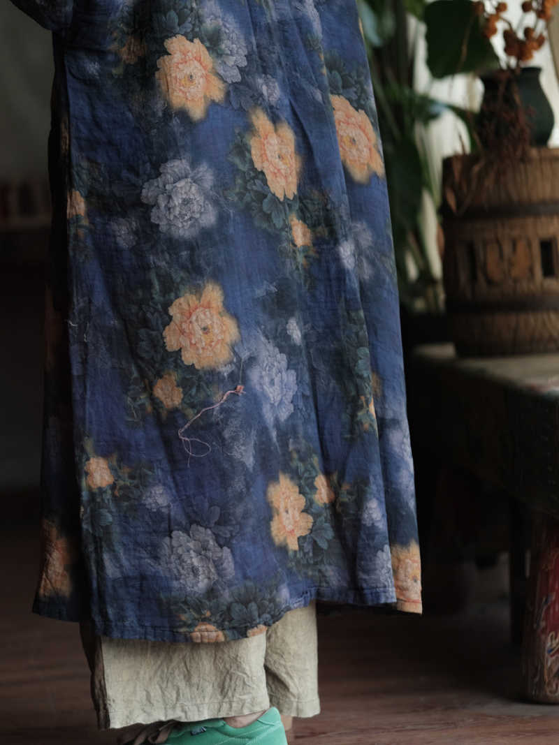 Elegant Printed Loose Cardigan