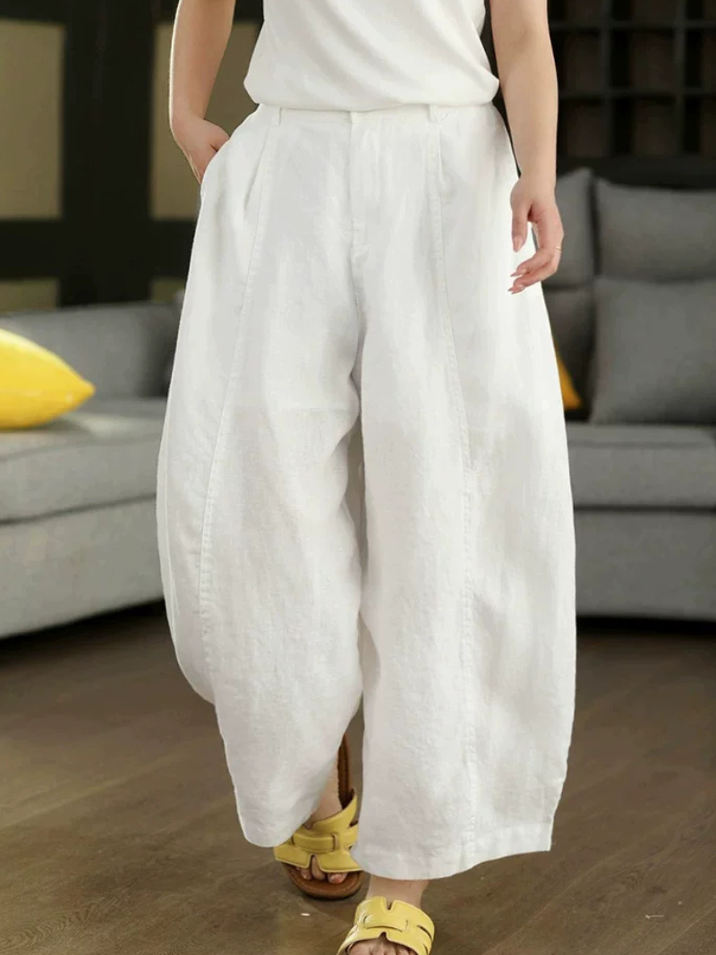Breezy Confidence Wide-Leg Pants — Cotton Linen Ease for Every Day