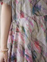 Sunlit Weekend Ease — Cotton Linen Dress with Flowy, Artful Drape