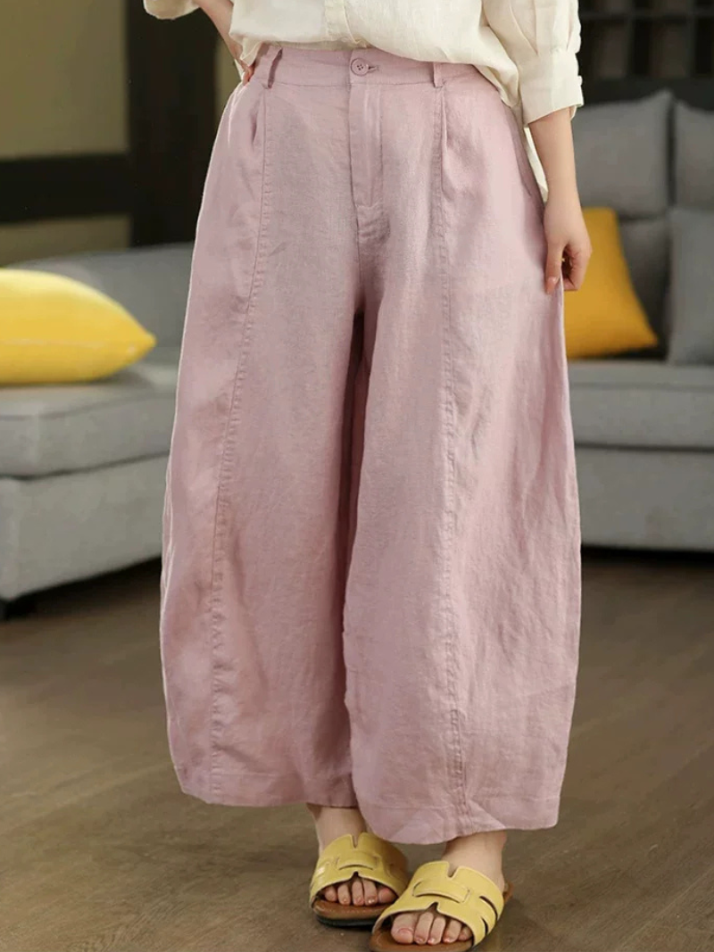 Breezy Confidence Wide-Leg Pants — Cotton Linen Ease for Every Day