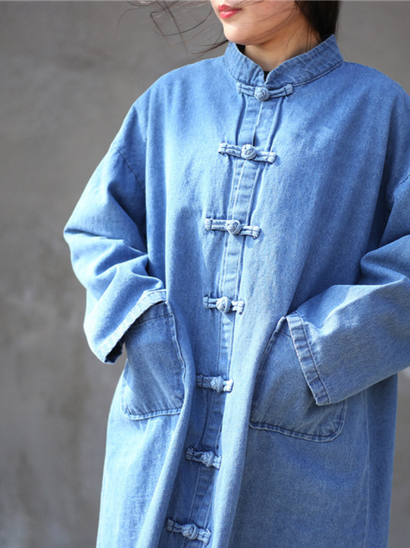 Everyday Confidence Duster Coat — Soft Denim Layer With Effortless Fit