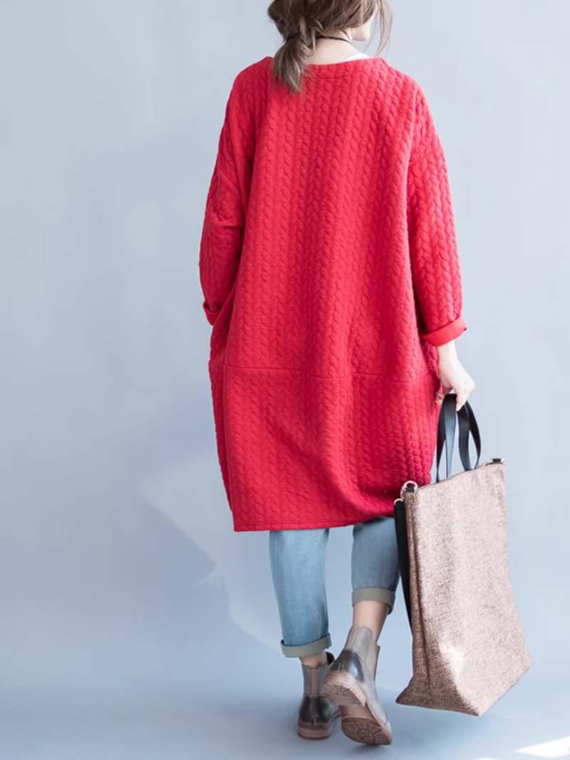 Women's Midi-Length Sweater Shirt