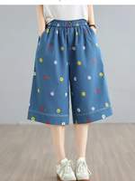 Weekend Ease Denim Culottes — Playful Floral, Effortless Fit and Confidence