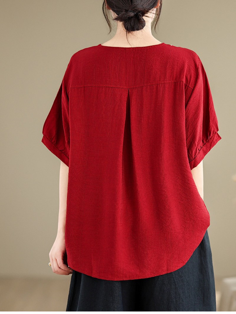 Women's Stylish and Comfortable Embroidery Loose T-shirts Tops