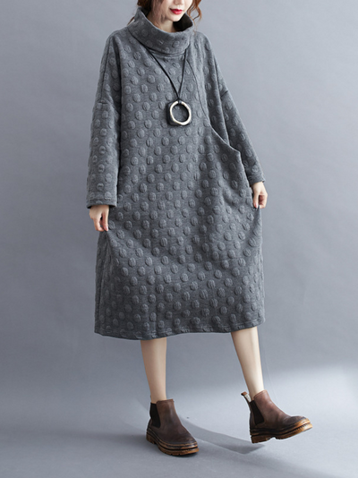 Women's Gray Shirt Dress