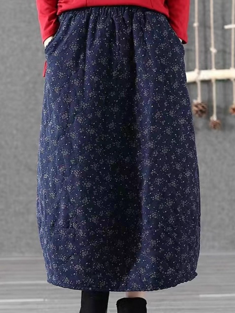 Ditsy Floral Maxi Skirt in 100% Cotton, Effortlessly Chic Elegance