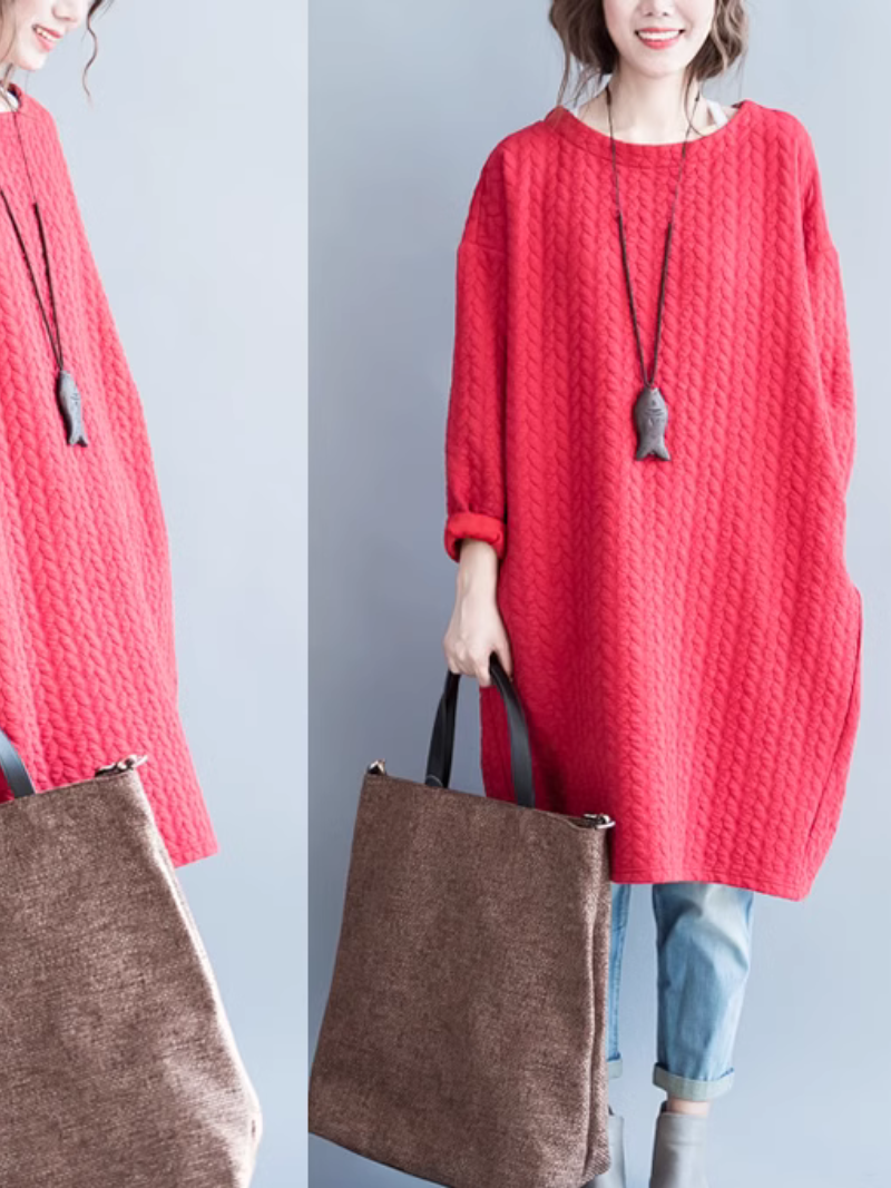 Women's Red Sweater Shirt