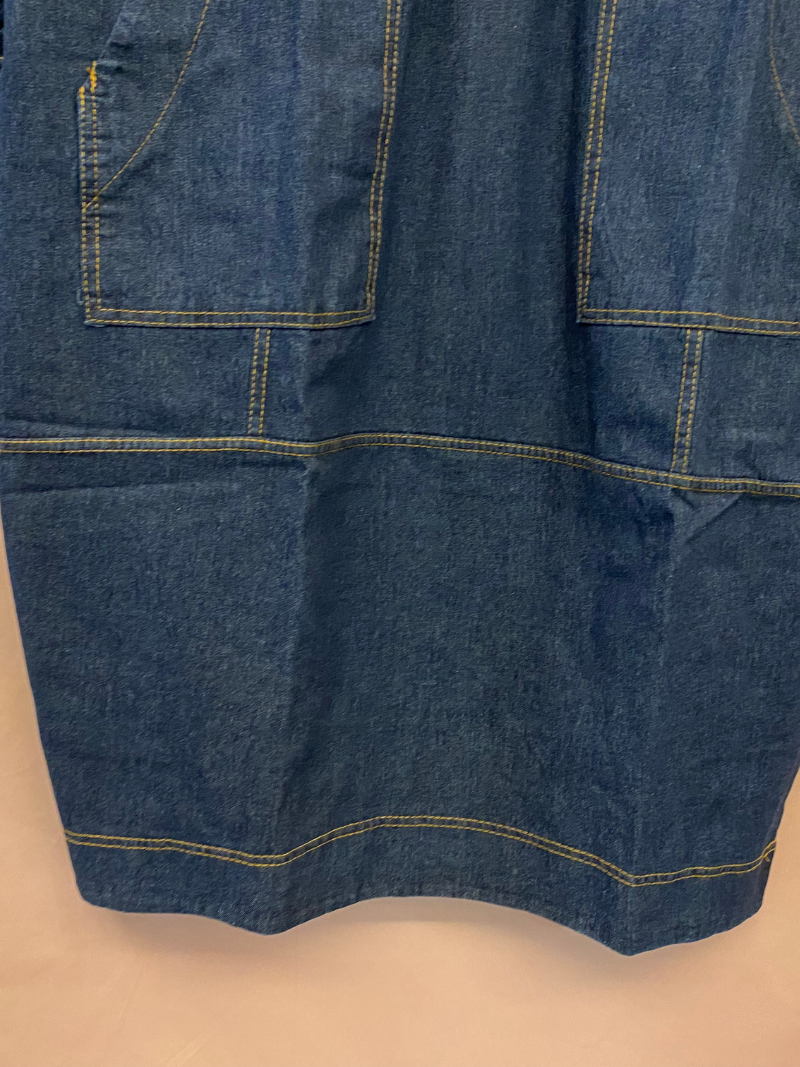 Robe MIDI bleu midi à la tendance à la mode et au col élégant des femmes