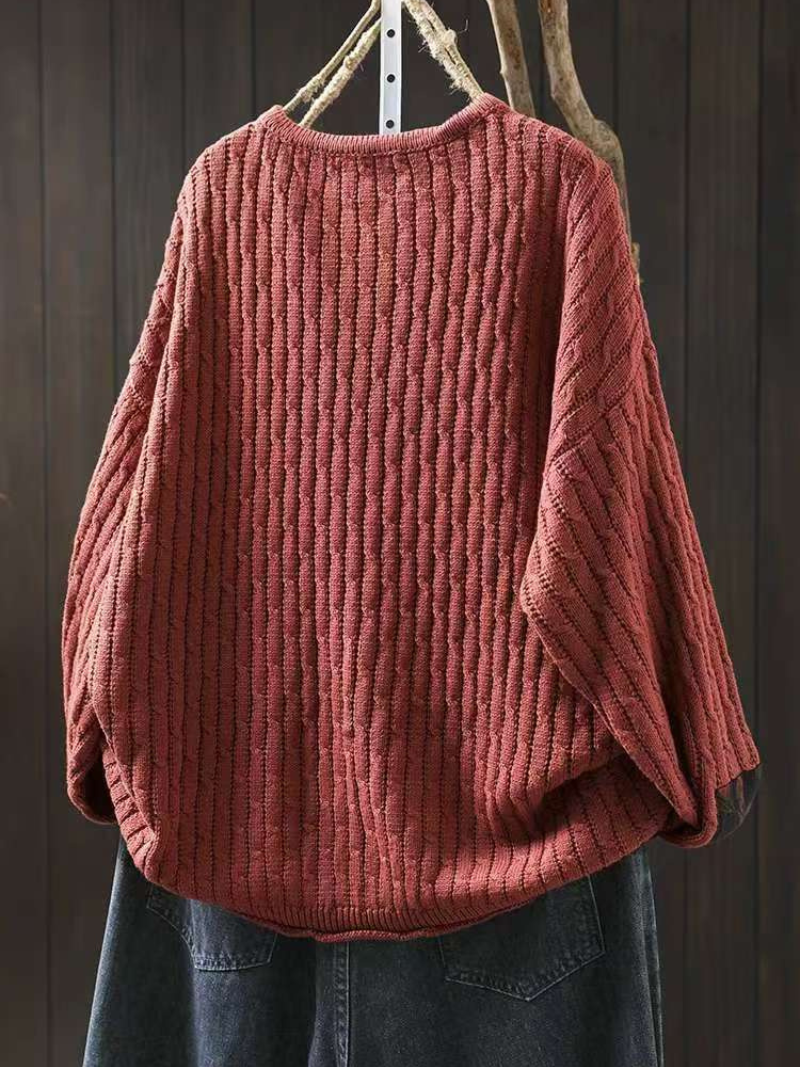 Chic Cotton Sweater with Pocket