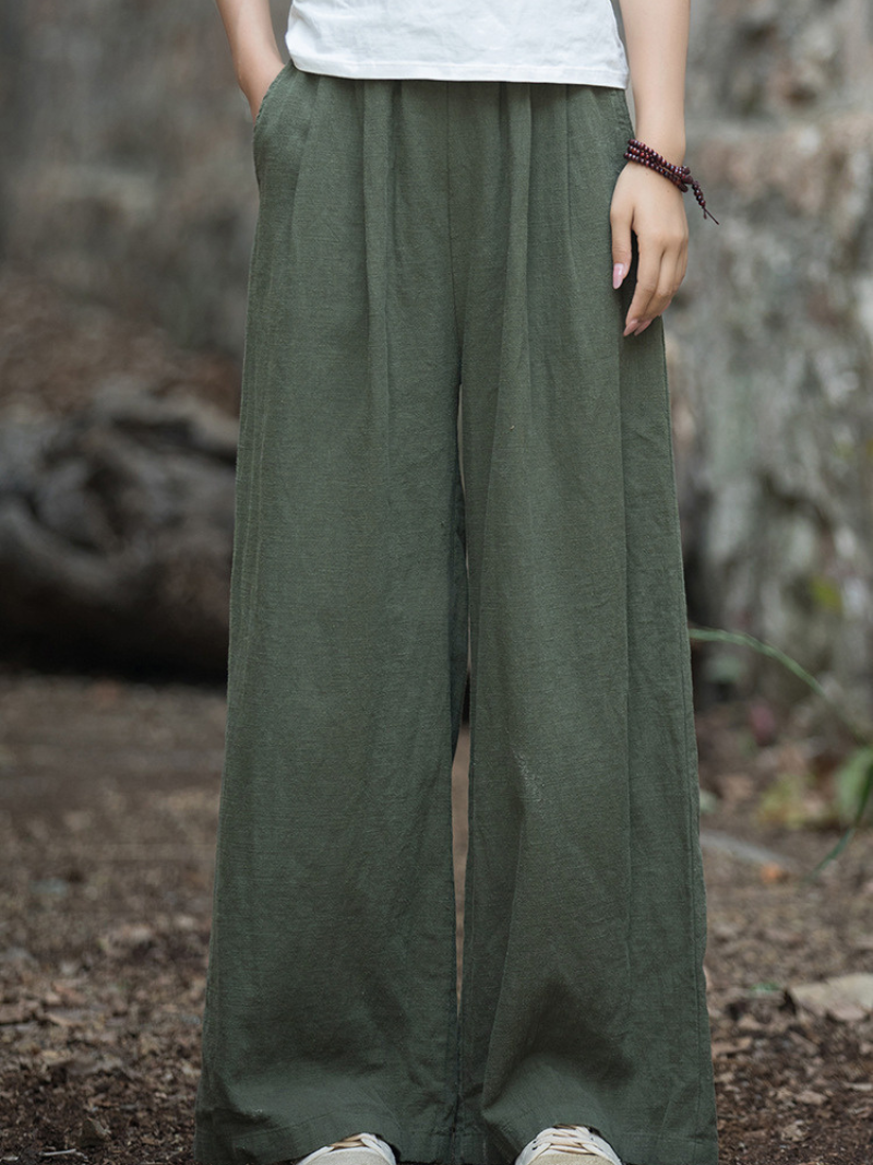 Women's  Green wide-leg pants 