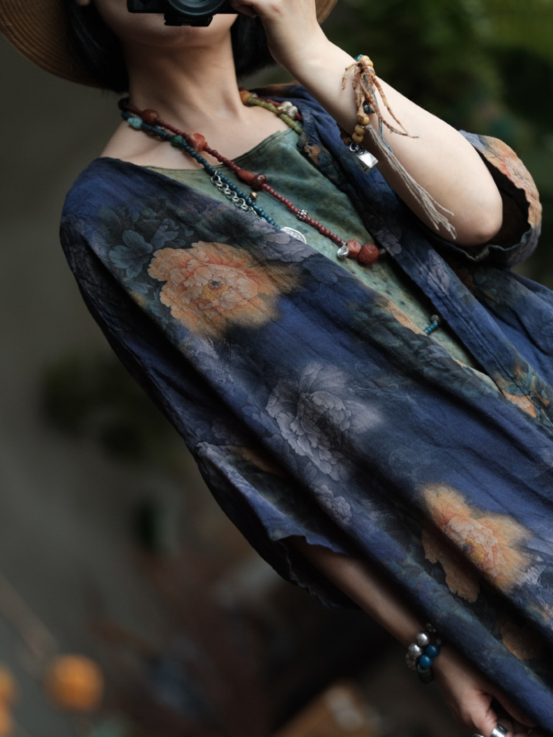 Stylish Printed Loose Cardigan