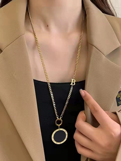 Fashionable Titanium Steel Sweater Chain Light Luxury Necklace Women's Accessories