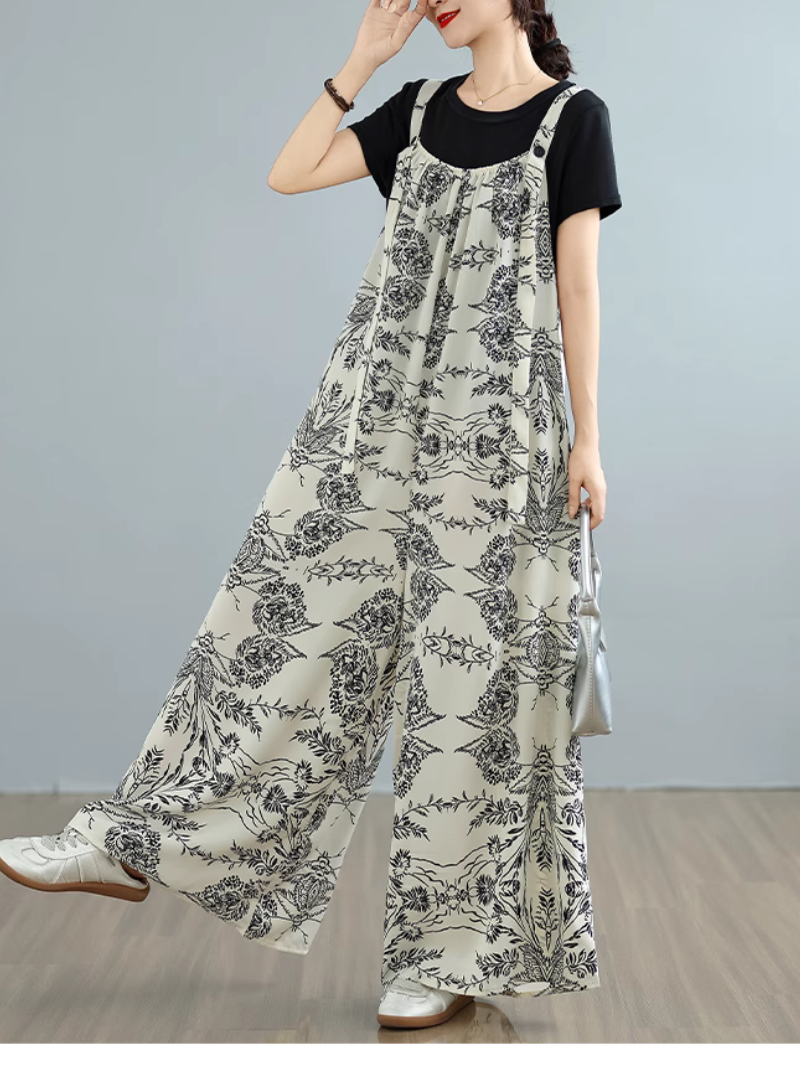 Women's  White Starps Overall