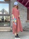 Women's Summer Stylish Patch Side Pocket  A-Line Dress