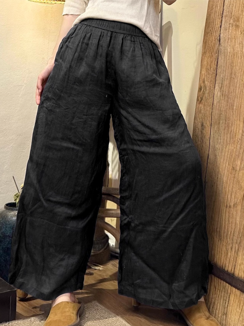 Black breathable ramie fabric Bottom